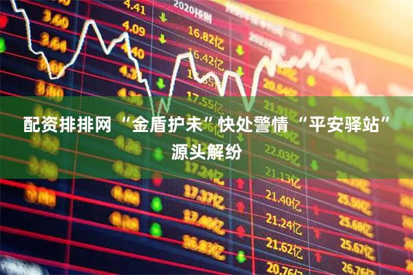 配资排排网 “金盾护未”快处警情 “平安驿站”源头解纷